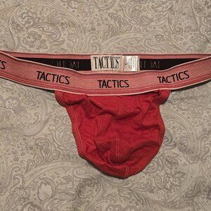 Vintage Tactics by Undergear Men's Y-Back Jock/Thong. Red - Large